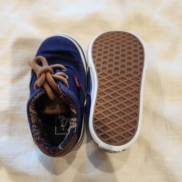 Vans Toddler Era 59 Blue Canvas Shoe Size 5 - Picture 4 of 7